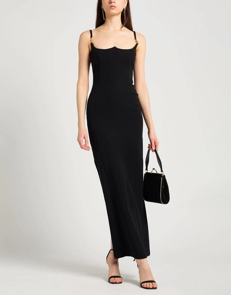 versace elegant dresses Versace Leather Lace-Embellished Evening Gown