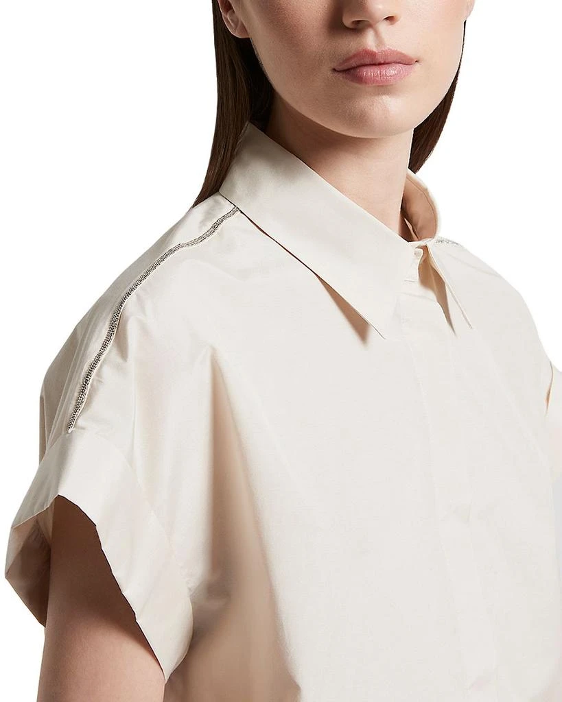 Peserico Short Sleeve Hidden Placket Blouse 5