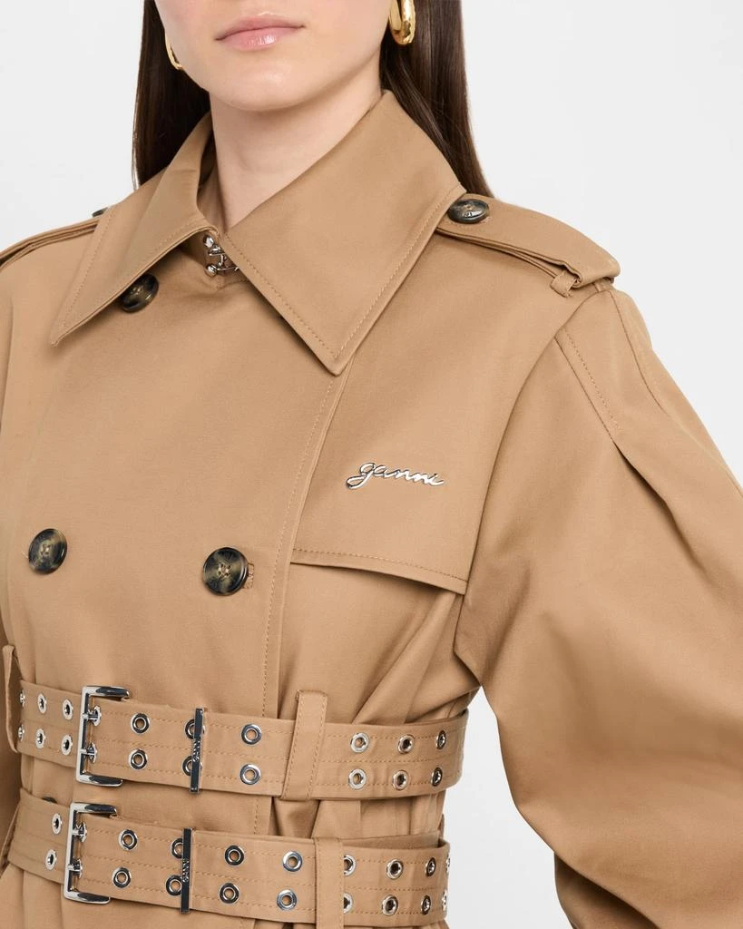 Ganni Bonded Cotton Trench Coat 5