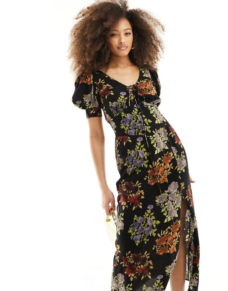 asos black lace midi dress Forever Love Story Dress Small main image 0