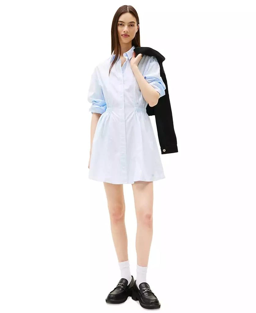 Tommy Jeans Women's Pinstripe Tie-Back Shirtdress 1