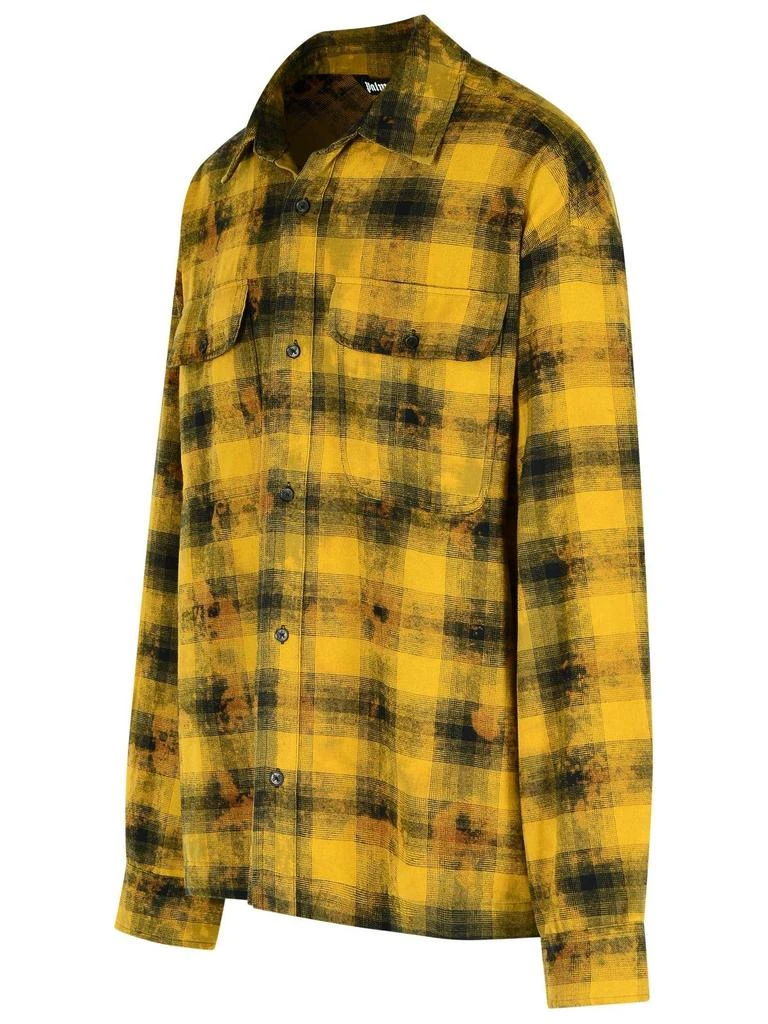 Palm Angels Palm Angels Curved Logo Printed Checked Shirt 3