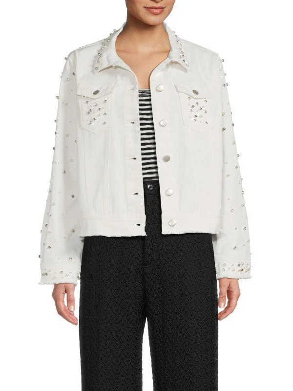 Lea & Viola Embellished Denim Jacket 1