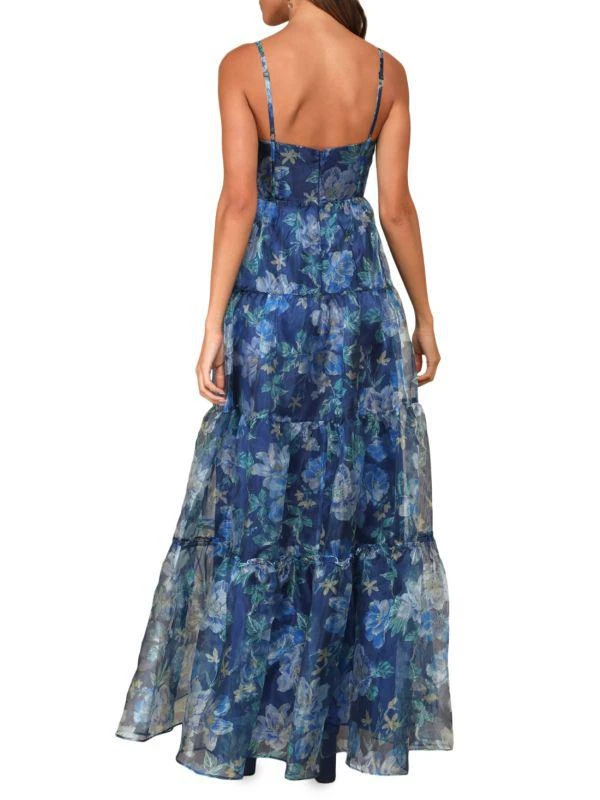 Lulus Floral Organza Tiered Gown 2