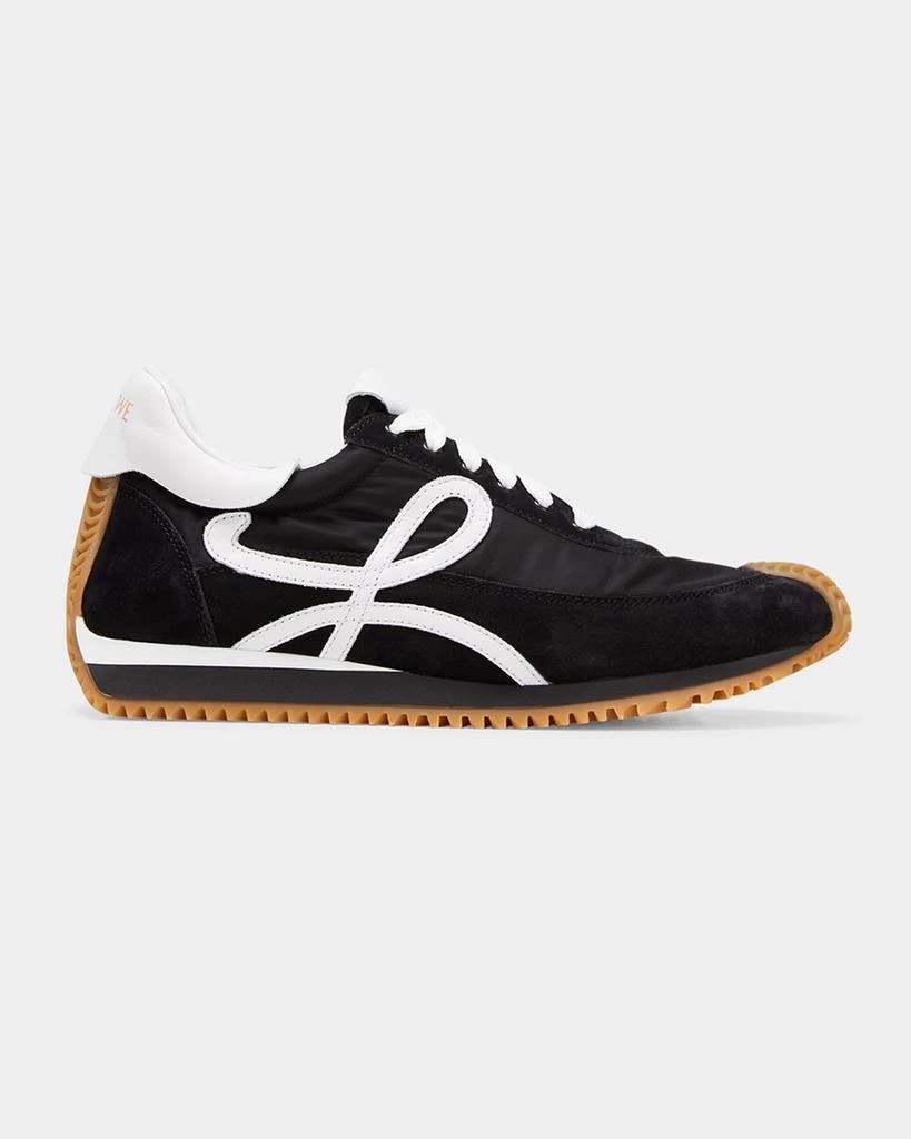Loewe Flow Suede Retro Runner Sneakers - Casual Shoes - Free  display picture 1