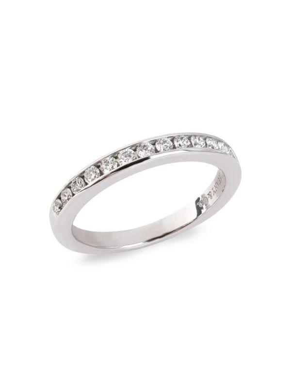 Tiffany & Co. Tiffany Co. Channel Set Half Circle Diamond Wedding Band, Platinum, 0.24 Ctw 3