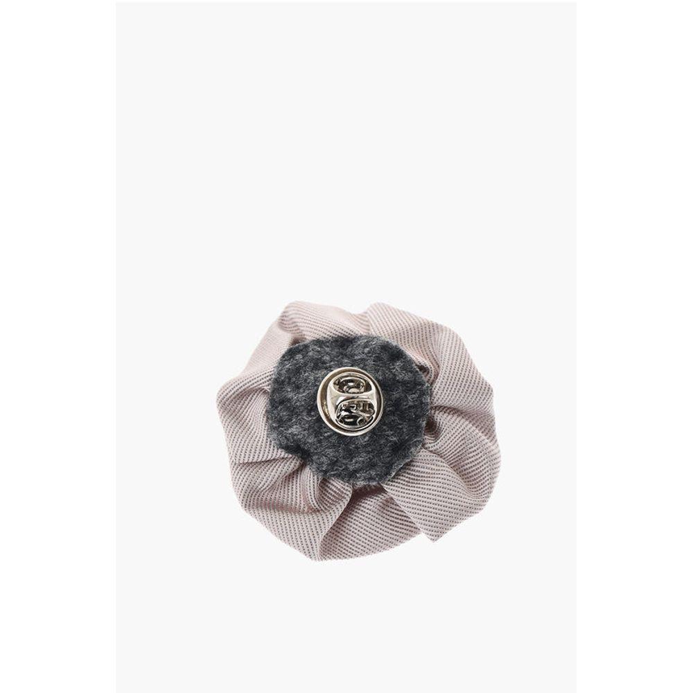 Corneliani Embroide Silk Lapel Women's Brooch
