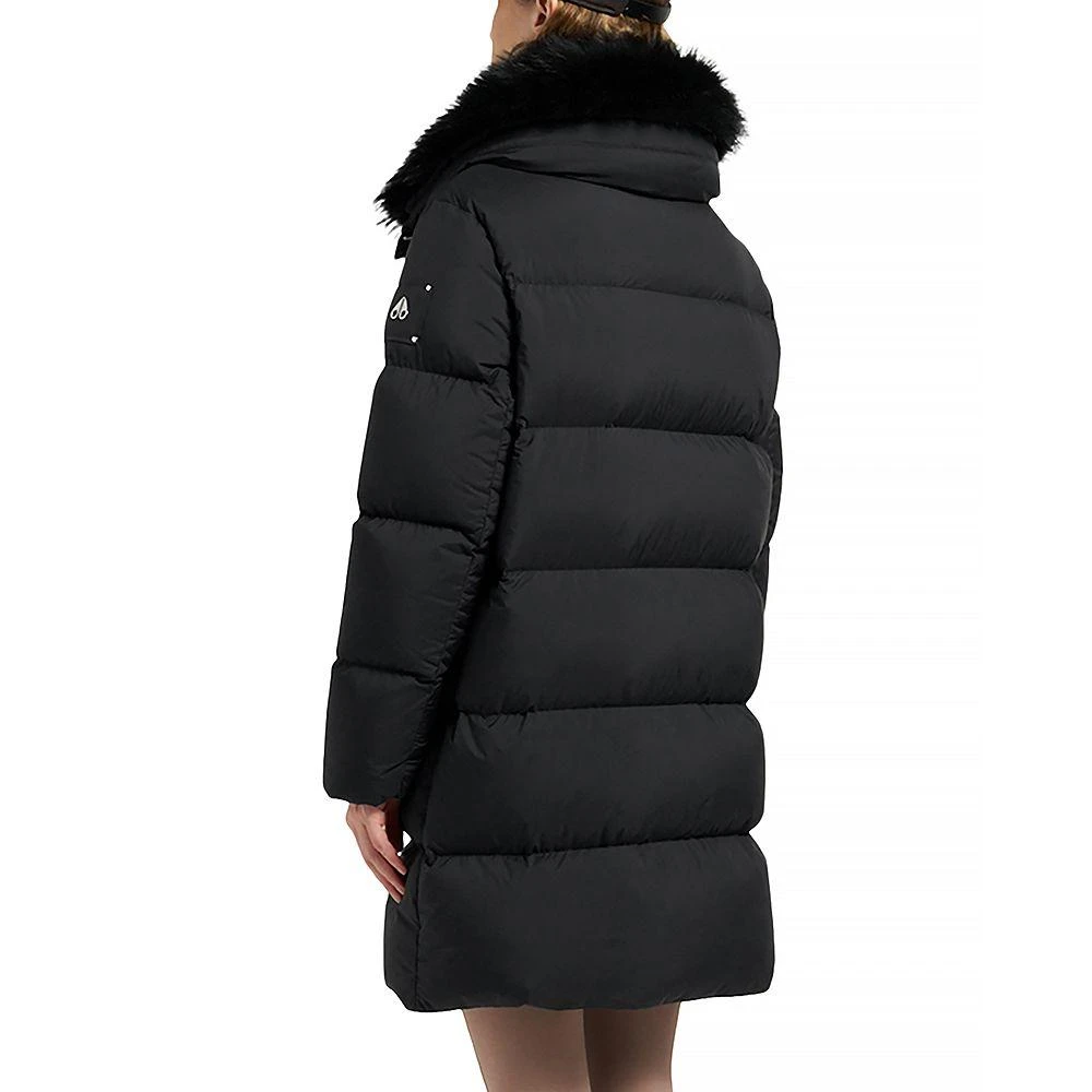 Moose Knuckles Belle Dune Shearling Trim Down Coat 3