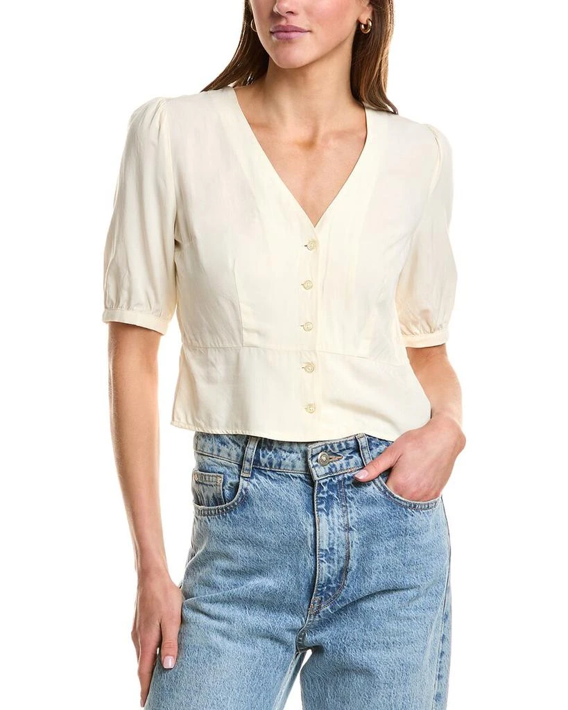 KULE Button Cropped Blouse 1