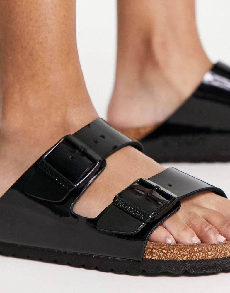 Birkenstock Birkenstock Arizona Birko-Flor sandals in patent black 3