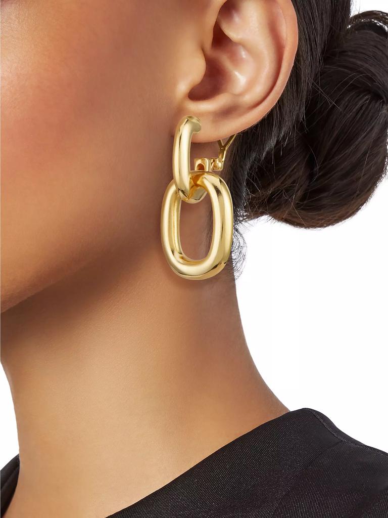 Kenneth Jay Lane Polished Doorknocker Clip-On Earrings