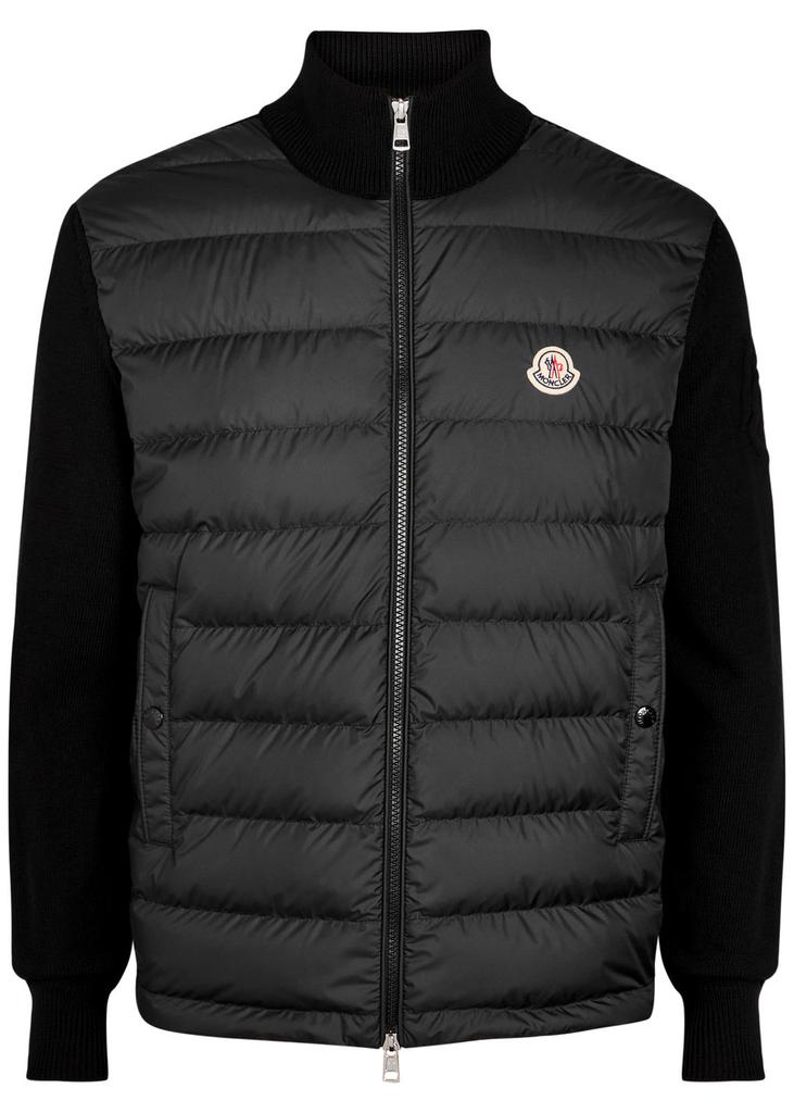 Shop Moncler Logo Patch Hooded Jacket on Sale at BeyondStyle – Get