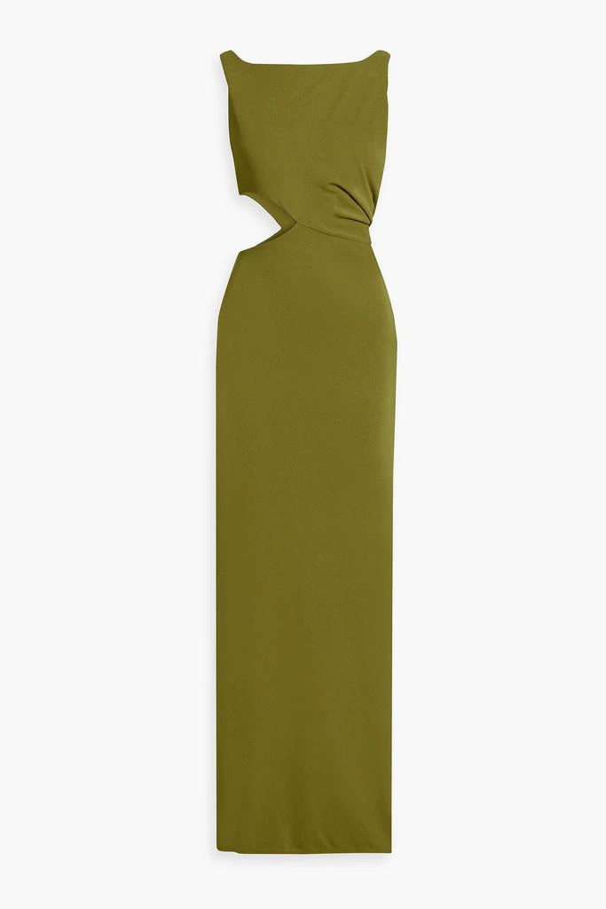 NICHOLAS Hailey cutout draped jersey gown 1