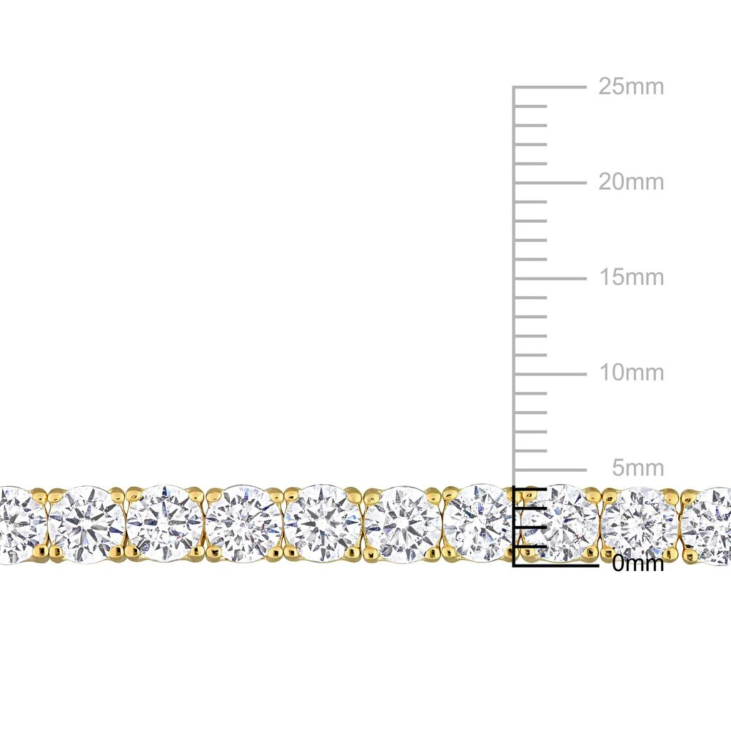 Mimi 
Max 6ct TGW Created White Sapphire Semi Tennis Bracelet with Chain in Yellow Silver 3