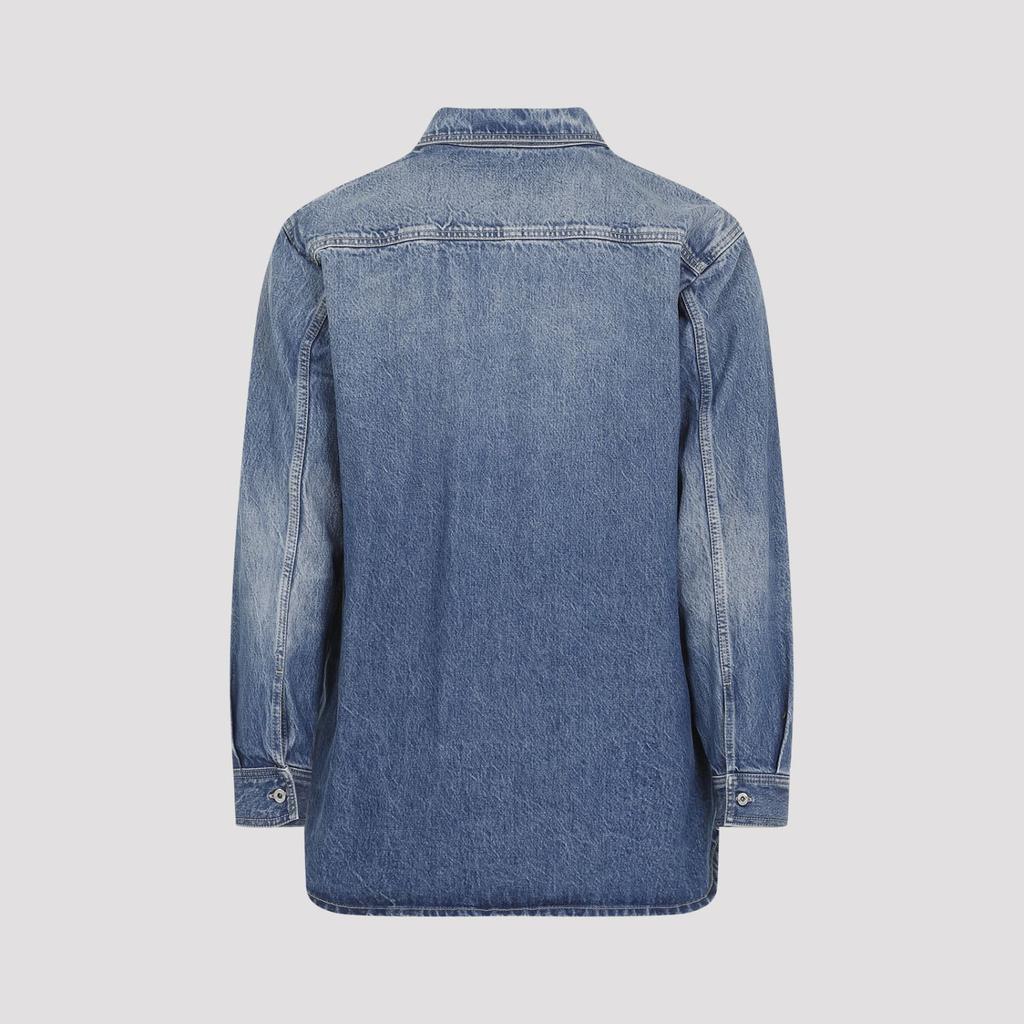 Tシャツ・カットソー VALENTINO SS25 Denim shirt (6V3DB03LAL4 558) Valentino Denim Shirt - Shirts - BeyondStyle