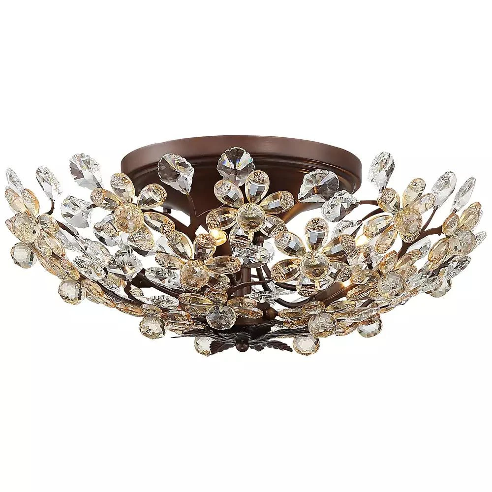 Vienna Full Spectrum Blooms Semi Flush-Mount Ceiling Light with 5-Light Vintage Fixture 2