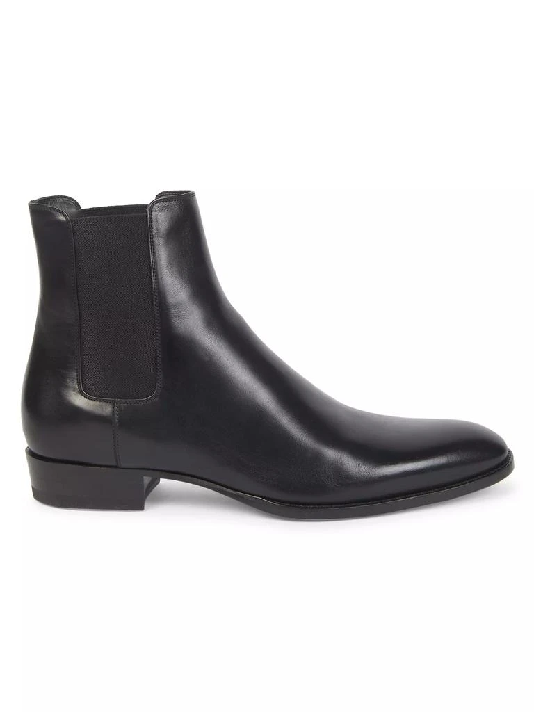 Yves Saint Laurent Wyatt Leather Chelsea Boots 1
