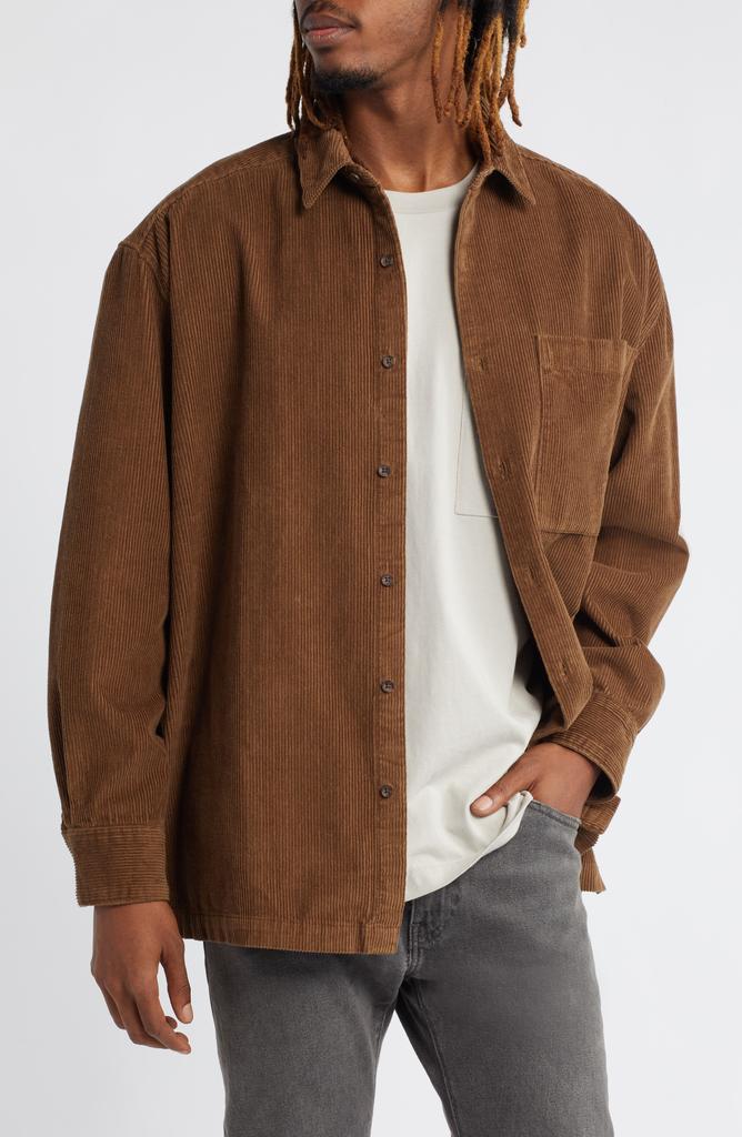 Topman Oversize Corduroy Button-Up Shirt