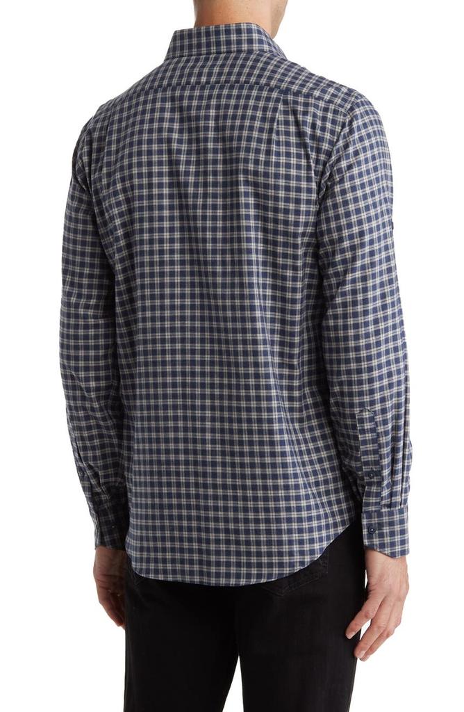 Lorenzo Uomo Trim Fit Flannel Check Cotton Dress Shirt