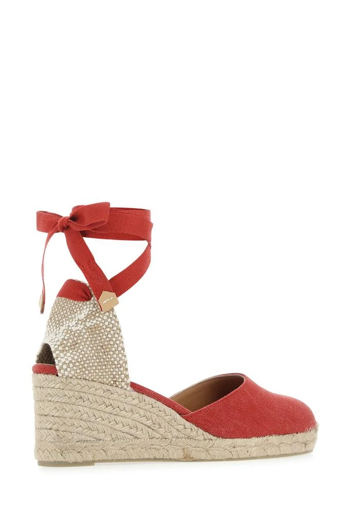 Castaner Red canvas Carina wedges 2