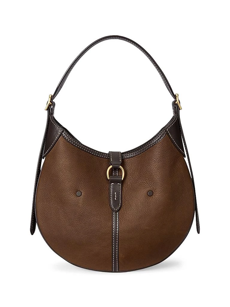 Ralph Lauren Large Polo ID Leather Shoulder Bag 4