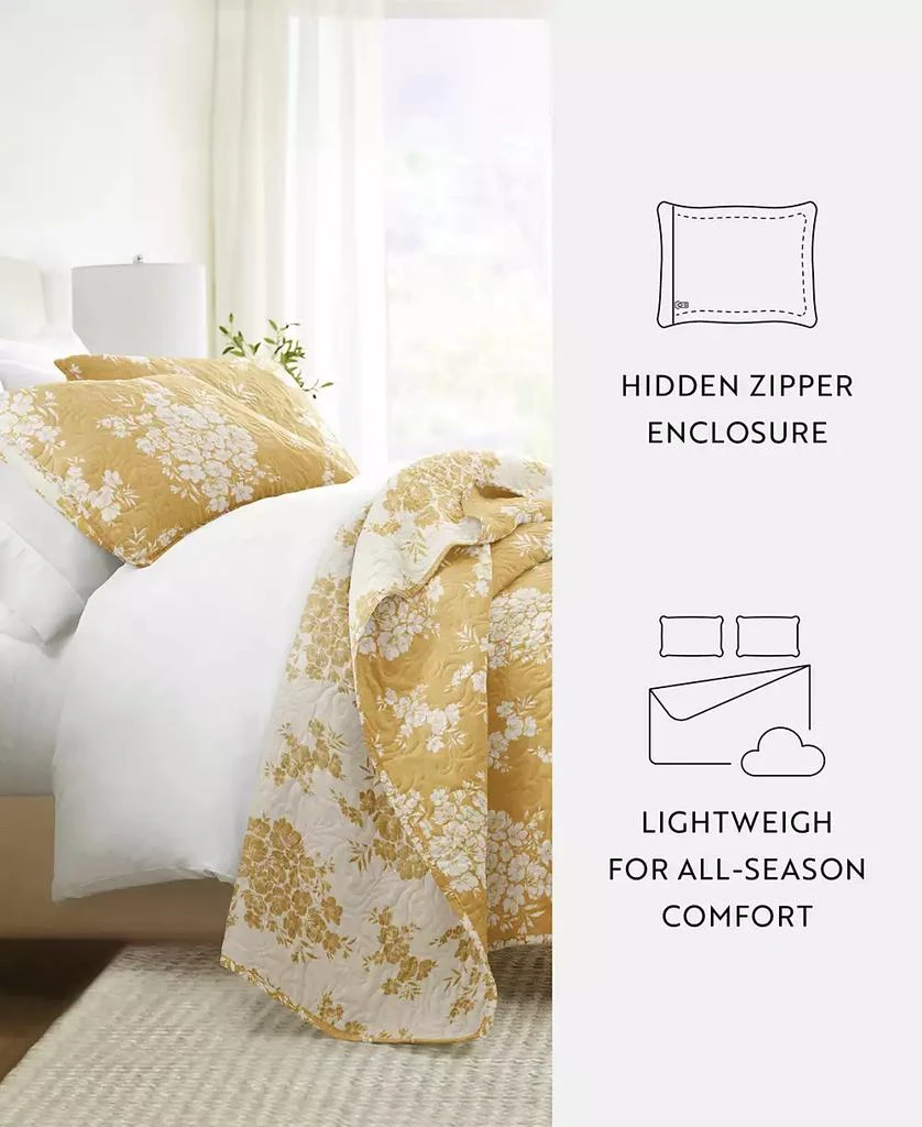 IENJOY HOME Distressed Bouquet Reversible 2-Pc. Quilt Set 6