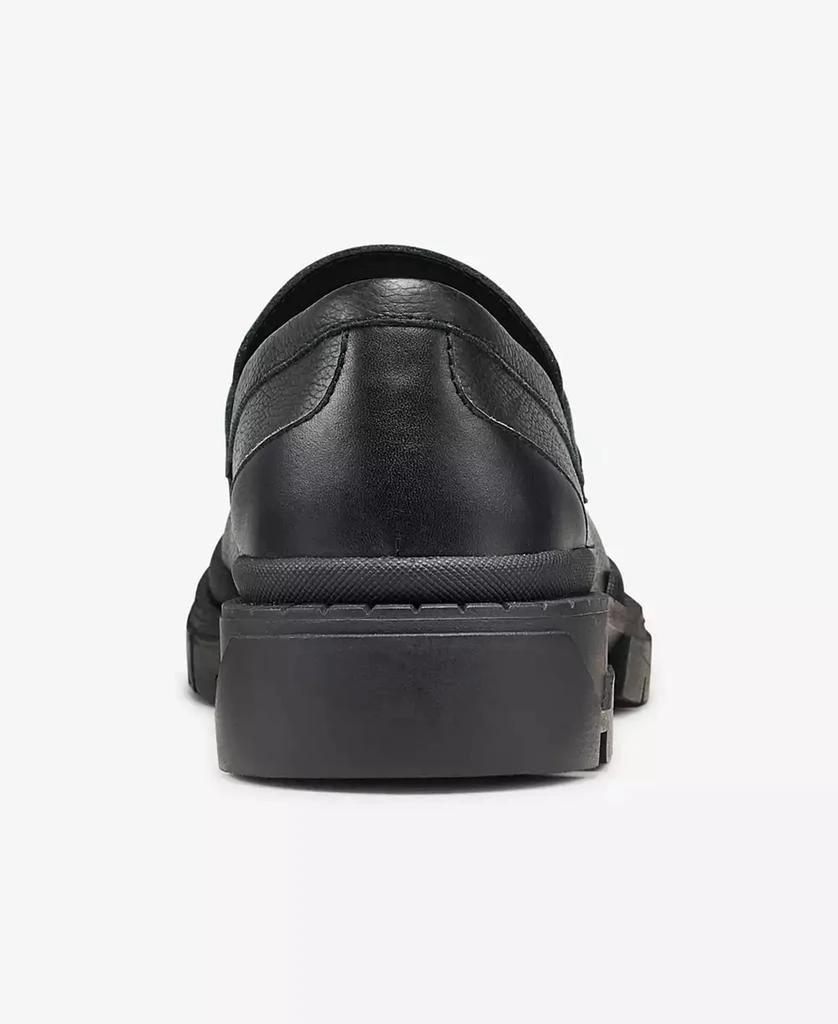 Karl Lagerfeld Paris Men's Tumbled Leather Lug Sole Penny Loafer 3