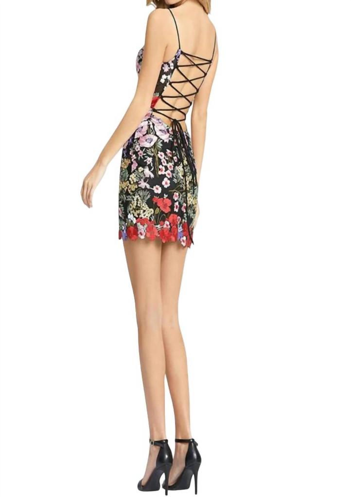 Mac Duggal Mac Duggal - Floral Embroidered Mini Dress