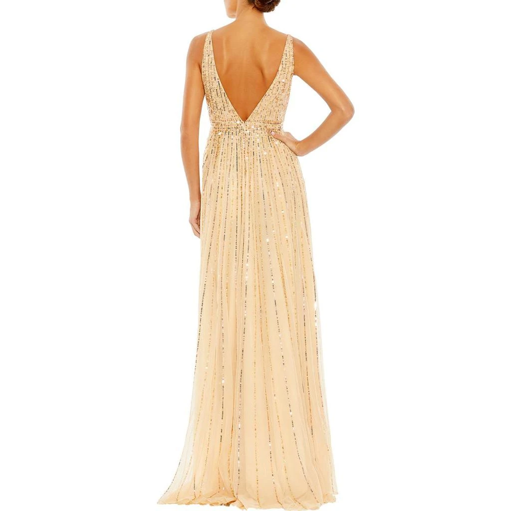 Mac Duggal Womens Sequined Long Evening Dress 2