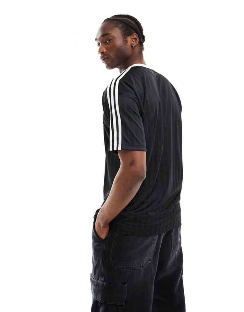 adidas Originals adicolor football t-shirt in black – On