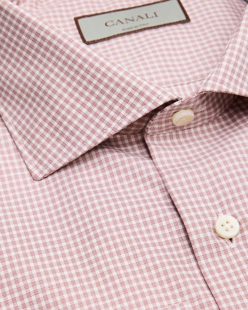 Canali Men's Cotton Micro-Check Dress Shirt