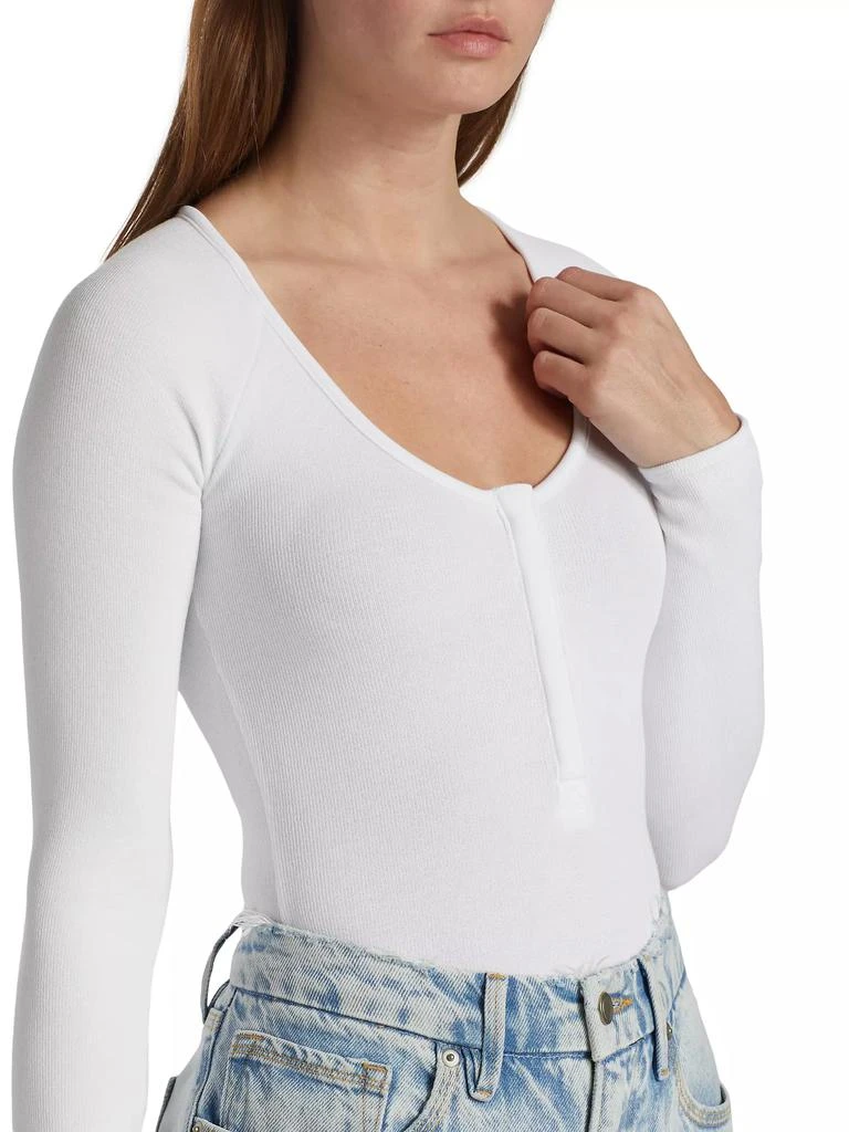 Good American The Feel Good Henley Bodysuit 7