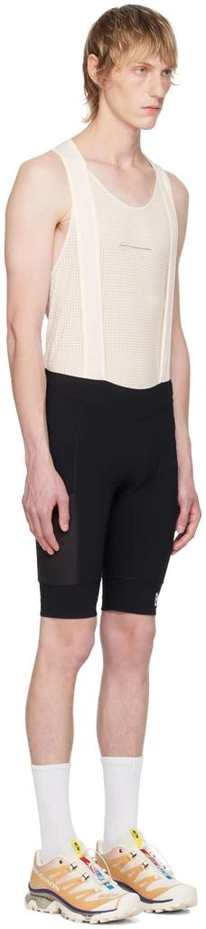District Vision Off-White & Black Cargo Bib Shorts 2