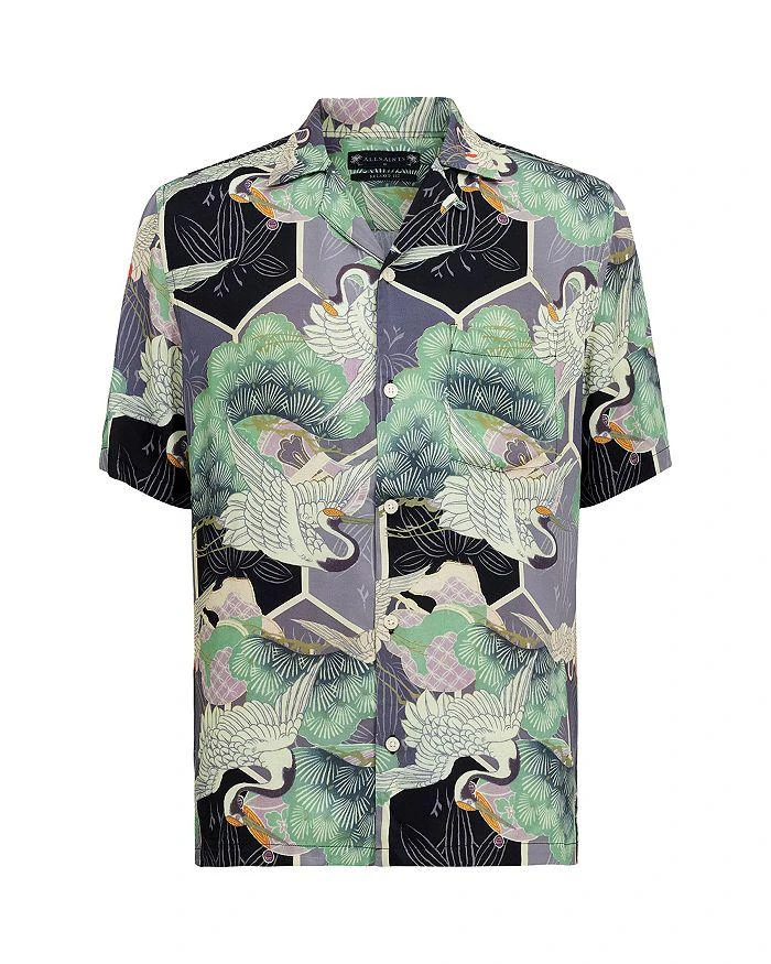 ALL SAINTS Naga Regular Fit Short Sleeve Shirt 6