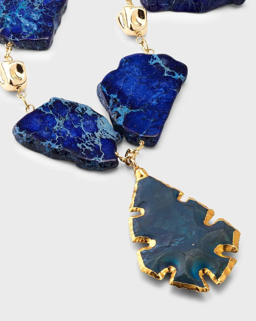 Devon Leigh Carved Blue Pendant Necklace 3