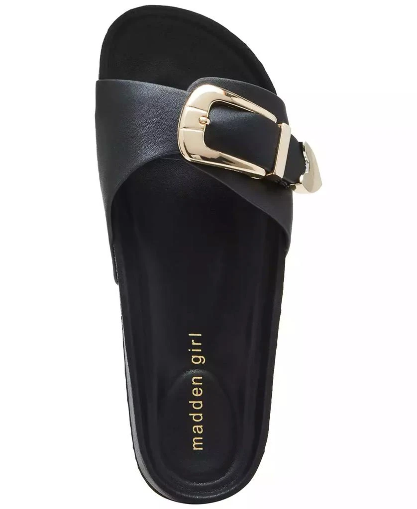 Madden Girl Brookk Buckled Footbed Slide Flat Sandals 4