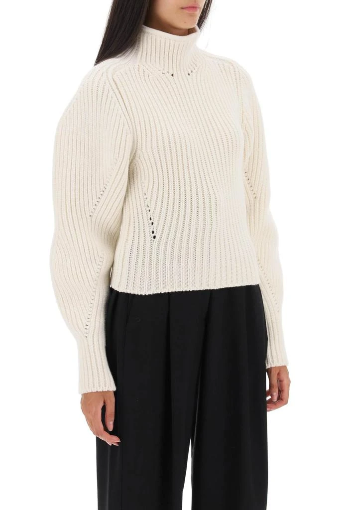 ALAIA ribbed sweater with curved sleeves 2