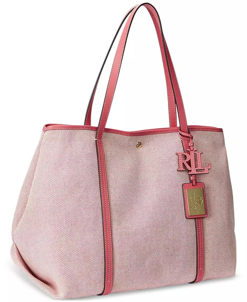 Lauren Ralph Lauren Canvas and Leather Large Emerie Tote 3