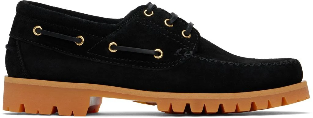 VINNY’s Black Aztec Boat Shoes 1