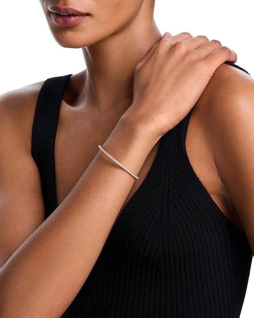 Moon 
Meadow Lumeniri 14K Yellow Gold Lab Grown Diamond Flexible Bangle Bracelet 2