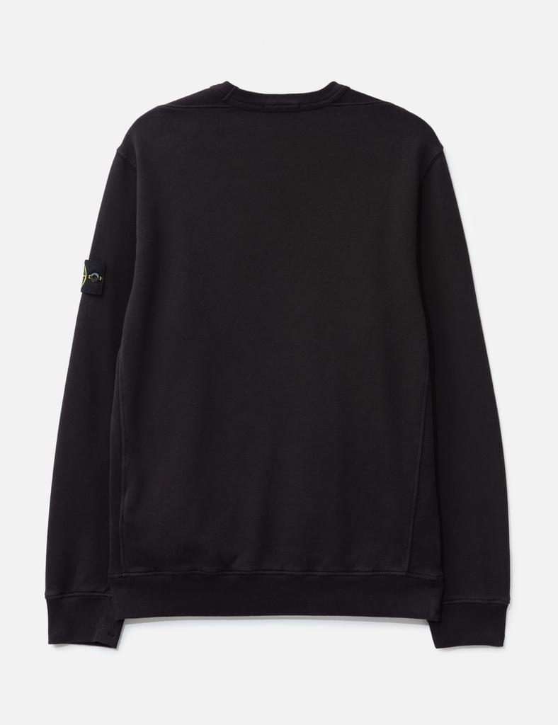 Stone Island Brushed Organic Cotton Fleece Sweatshirt With Ribbed Insert