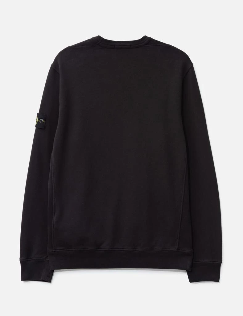 Stone Island Brushed Organic Cotton Fleece Sweatshirt With Ribbed Insert 2