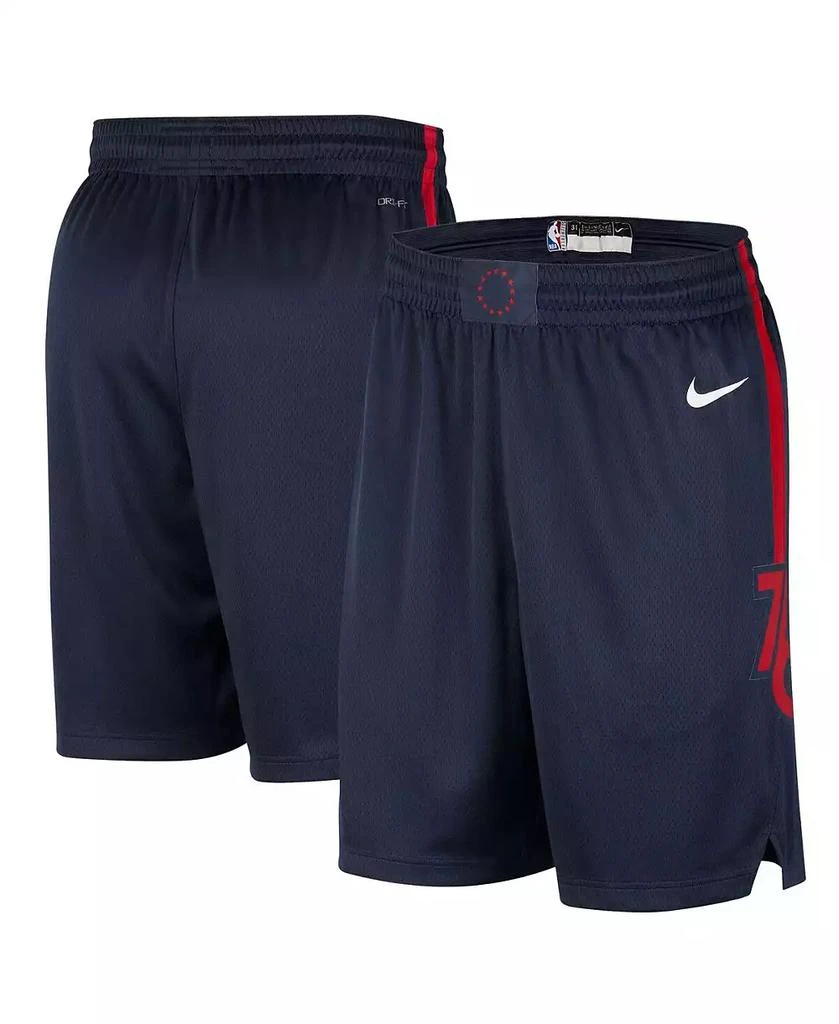 Nike Men's Navy Philadelphia 76ers 2023/24 City Edition Swingman Shorts 1