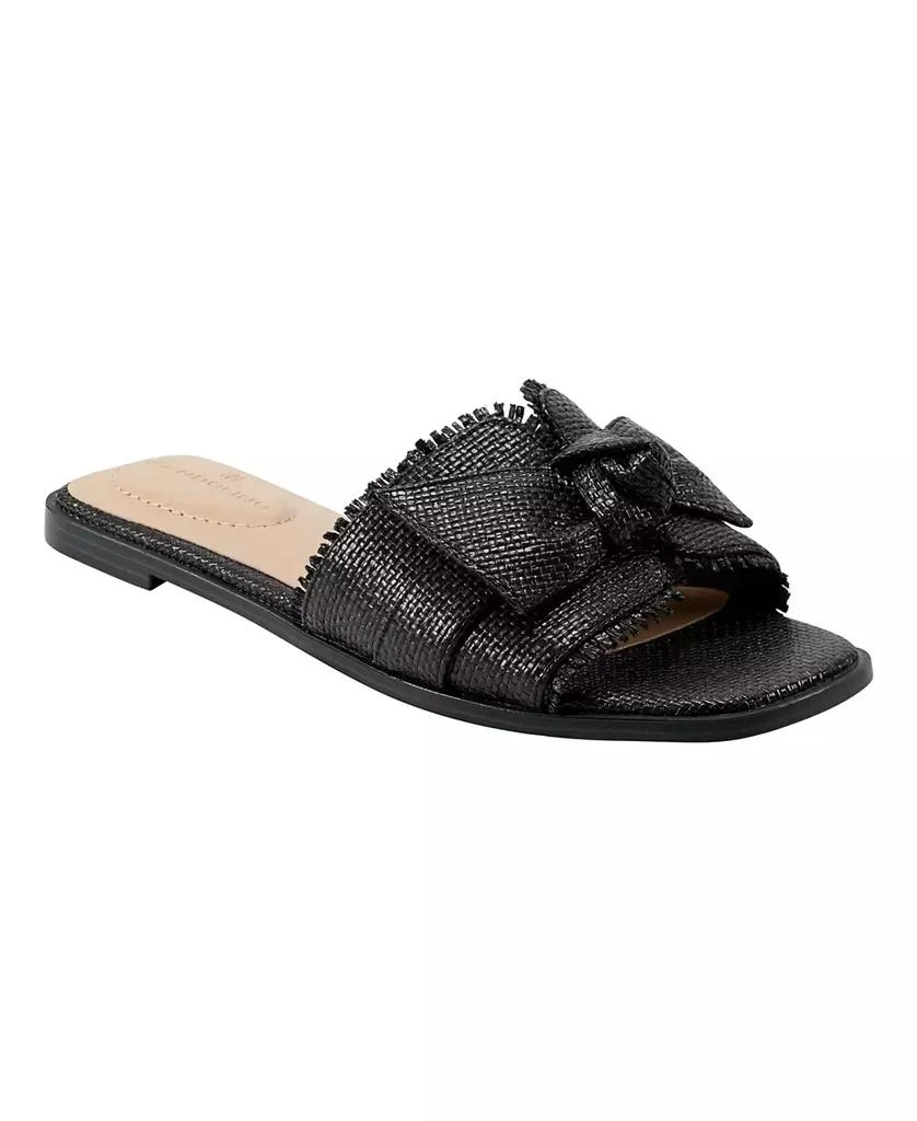 Bandolino Women's Vallen Knotted Bow Flat Slide Sandals 1