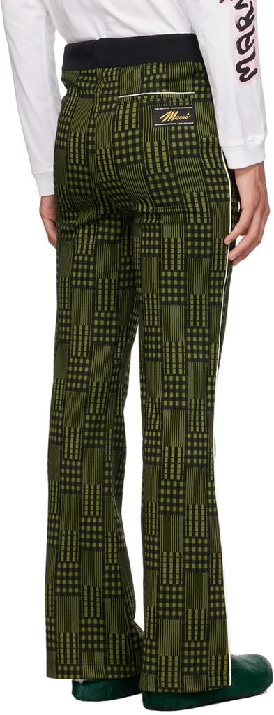 Marni Green 
Black Jacquard Trousers 3