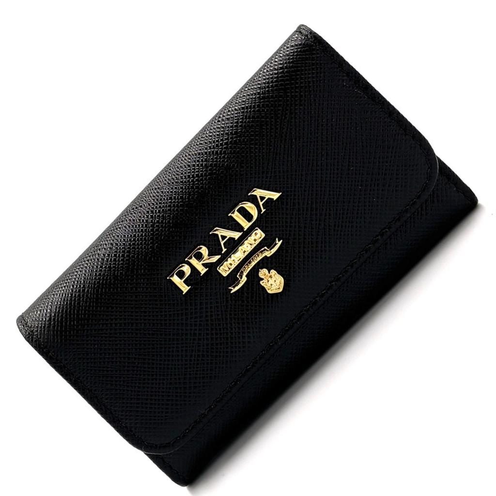 折りたたみ財布 PRADA TWO-TONE FABRIC AND SUEDE WALLET Prada Two-tone Fabric And Suede Wallet - Wallets - BeyondStyle