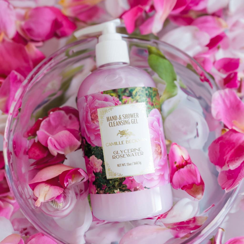 Camille Beckman Hand & Shower Cleansing Gel 13oz Glycerine Rosewater