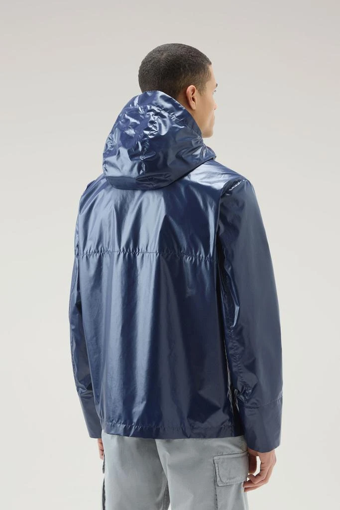 WOOLRICH Resine Jacket in Ripstop Fabric with Hood - Men - Blue 3