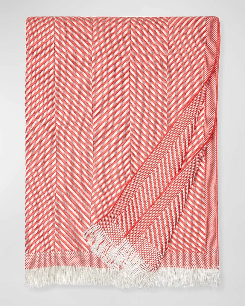 Sferra Costa Herringbone-Weave Throw 1