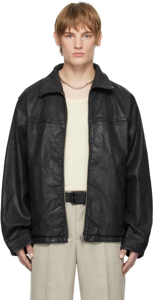 Hugo Boss Black Coated Denim Jacket 1